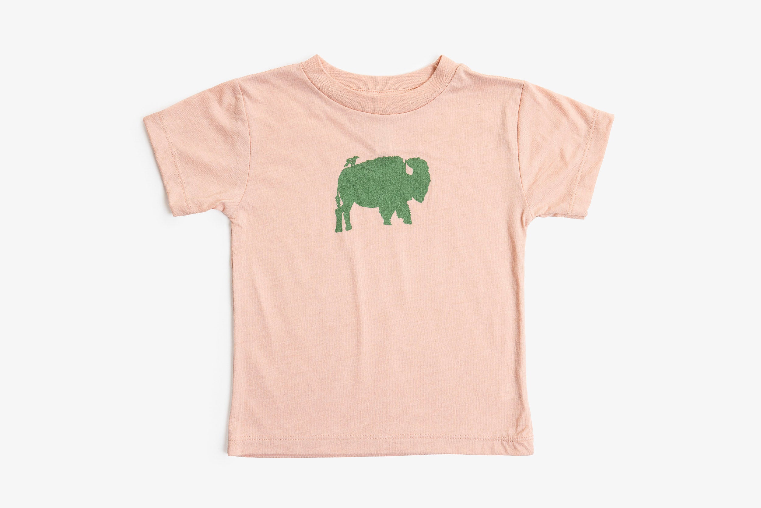 Bird + Buffalo Design Kids Shirt - Peach - Bird & Buffalo