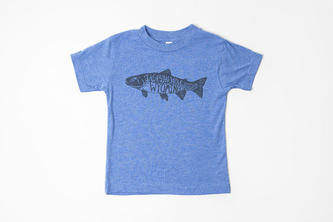 Trout Kid's Shirt Blue - Bird & Buffalo