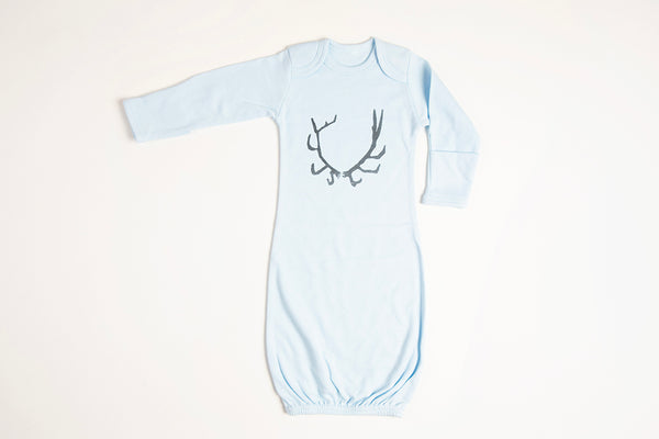 Antler Baby Gown - Bird & Buffalo