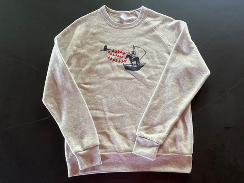 On a Boat - Womens Pullover Light Grey