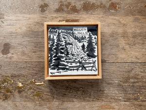 India Ink - Hidden Falls - Floater Frame