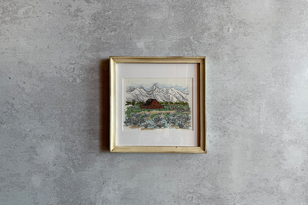 Moulton Barn 2 - Cream Frame with Green Edge