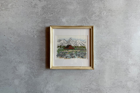 Moulton Barn 2 - Cream Frame with Green Edge