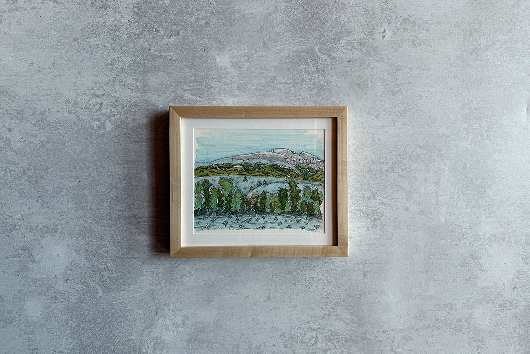 Sleeping Indian 2 - Natural Frame - Bird & Buffalo