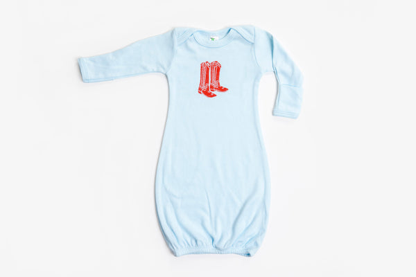 Red Boots Baby Gown - Bird & Buffalo