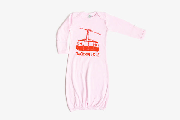 Jackson Hole Tram Baby Newborn Gown - Bird & Buffalo