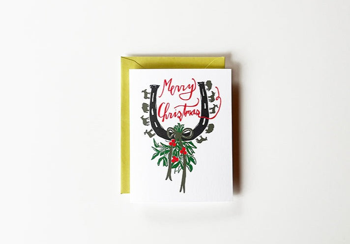 Christmas Horseshoe Card