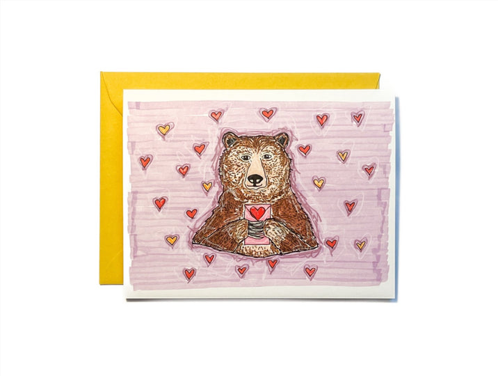 Bear with Hearts Card