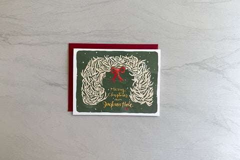 New! JH Christmas Arch Card - Mustard Font