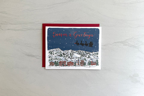 NEW! Teton Village Santa Card