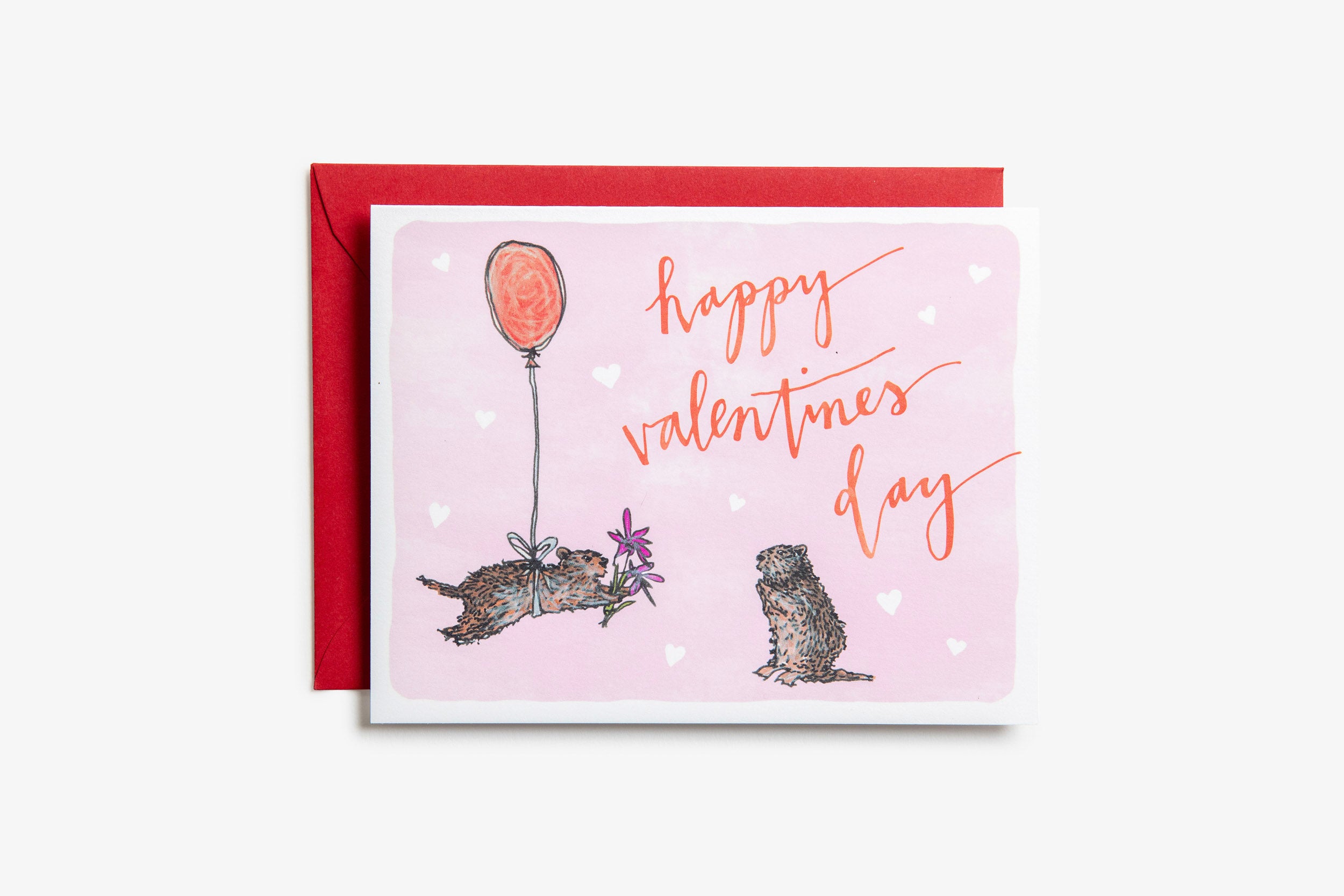 Valentines Marmots Greeting Card - Bird & Buffalo