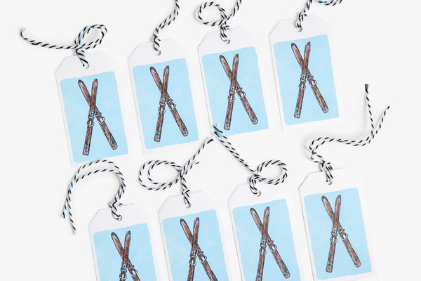 Skis Gift Tag