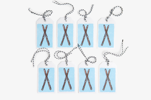 Skis Gift Tag