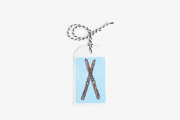 Skis Gift Tag