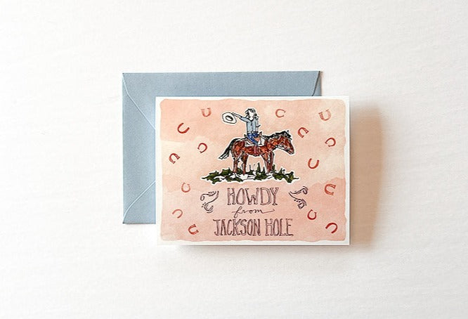 Howdy from Jackson Hole Card - Bird & Buffalo