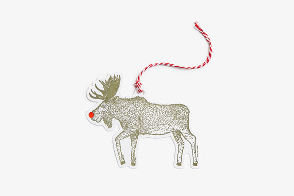 Letterpress - Red Nose Moose - Bird & Buffalo