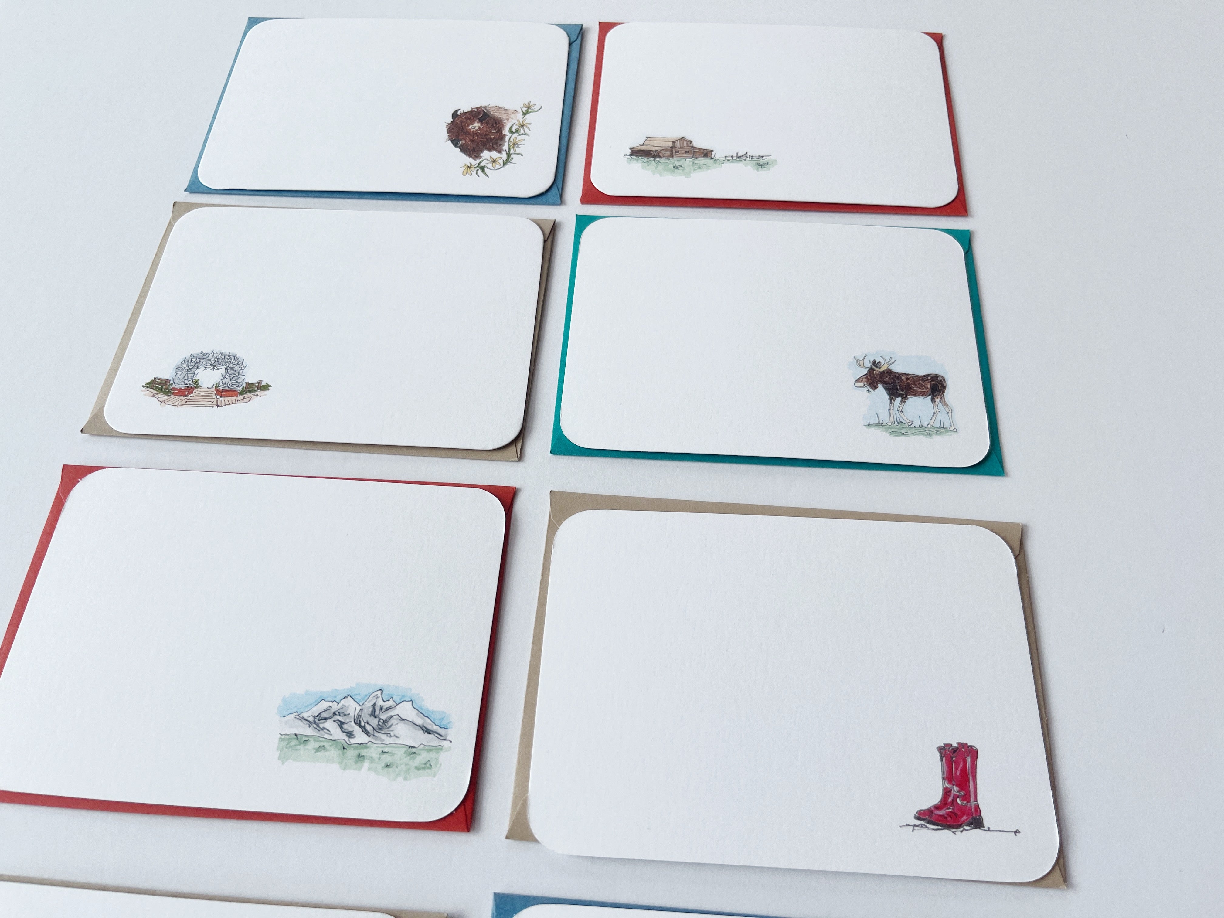 Note Card - Bird & Buffalo