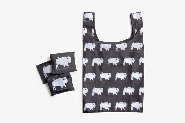 Nylon Tote Bag - Bird and Buffalo Design - Bird & Buffalo