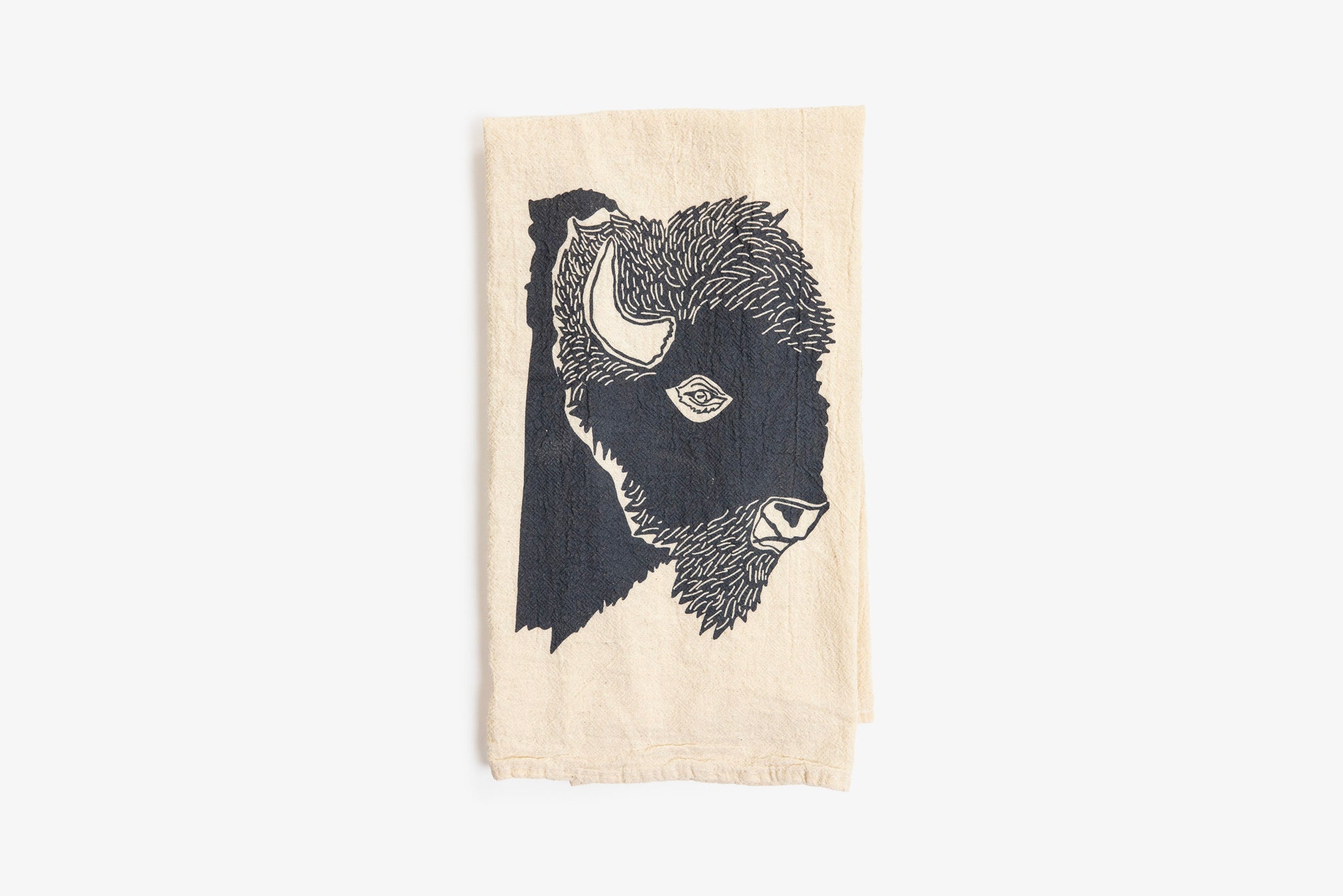 Bison Profile Tea Towel - Bird & Buffalo