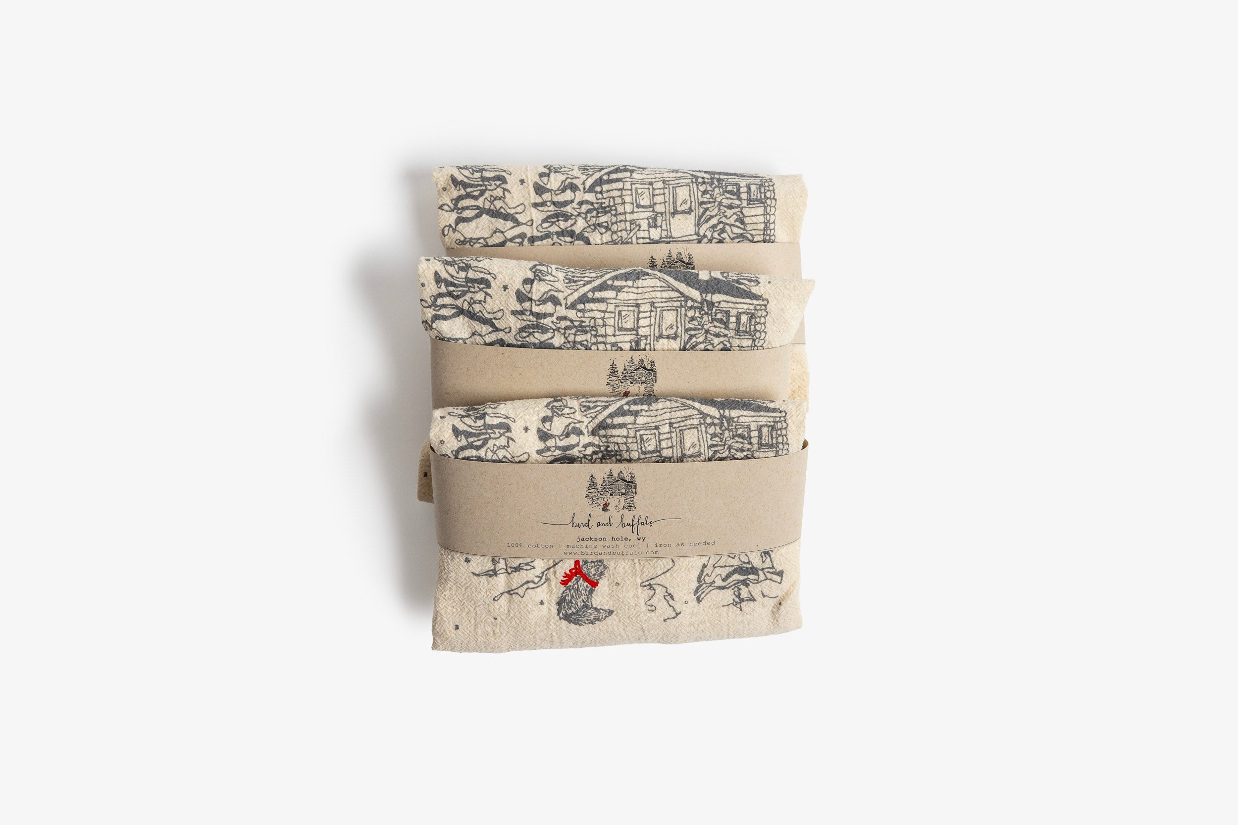 Fox at Cabin Tea Towel - Bird & Buffalo