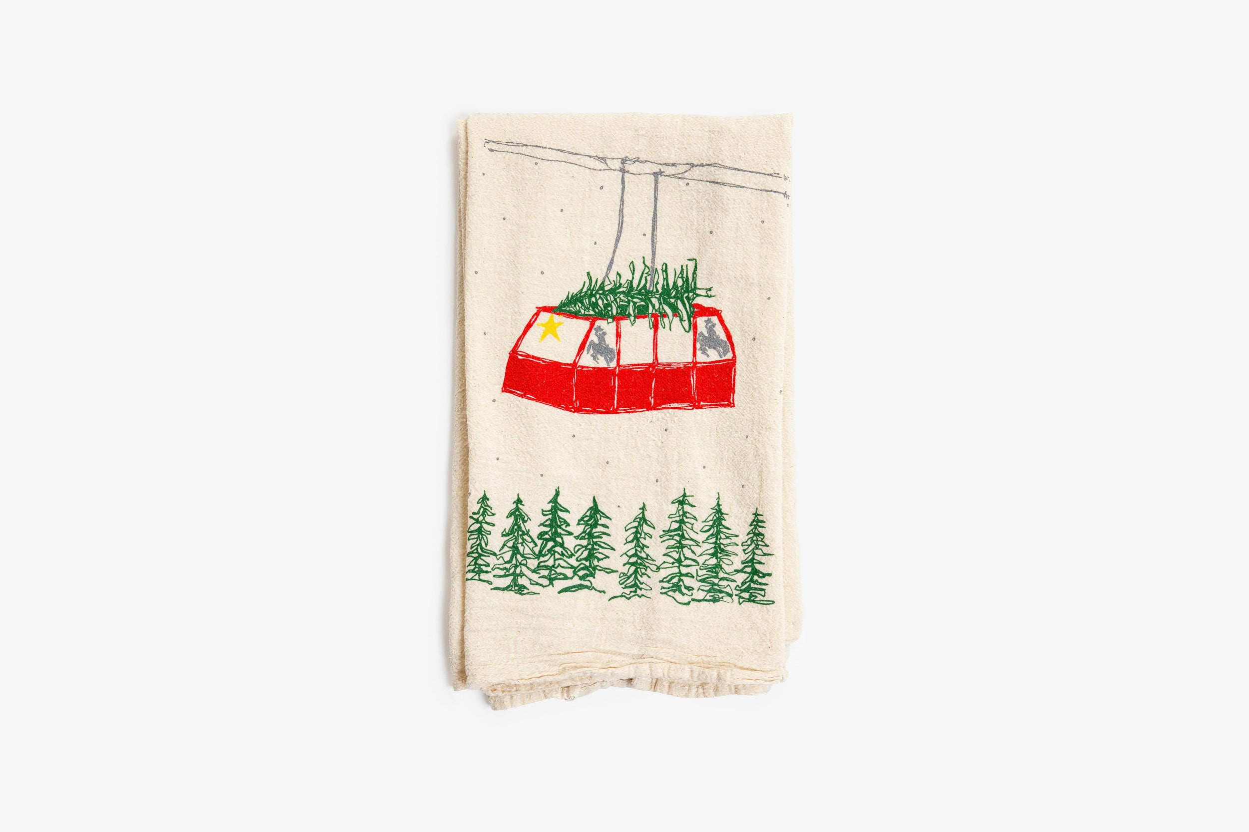 Jackson Hole Tram Tea Towel - Bird & Buffalo