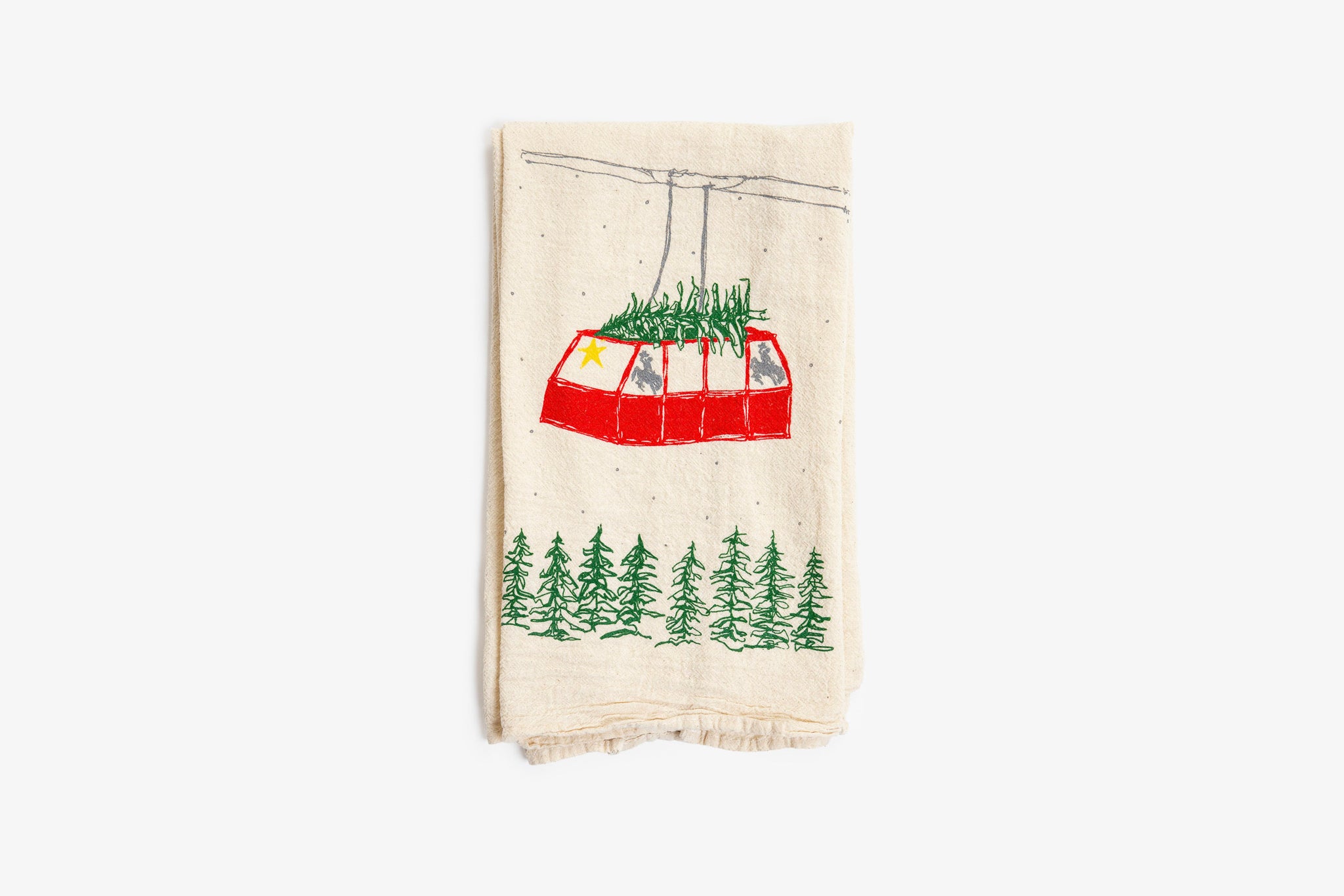 Jackson Hole Tram Tea Towel - Bird & Buffalo