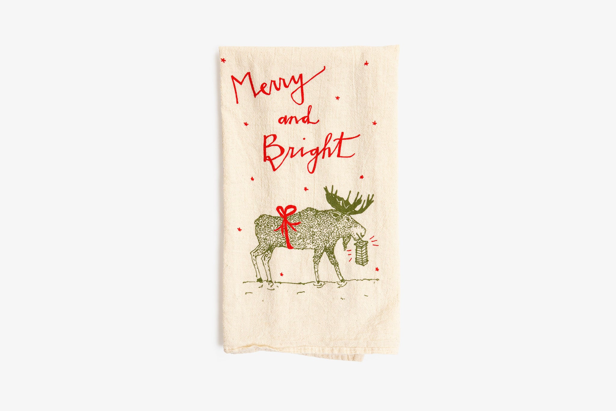 Merry Moose Tea Towel - Bird & Buffalo