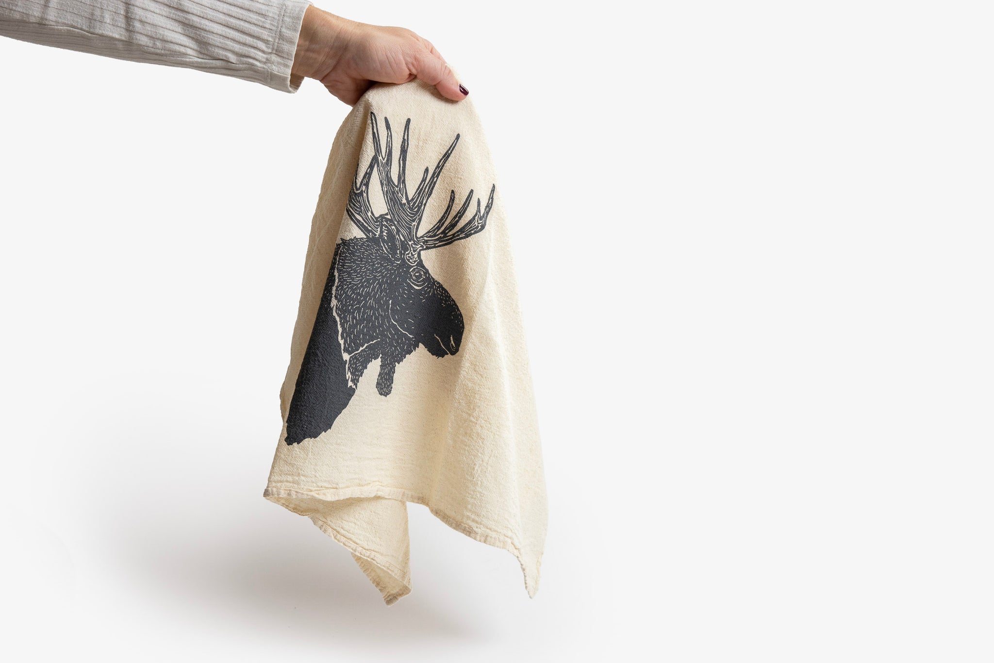 Moose Profile Tea Towel - Bird & Buffalo