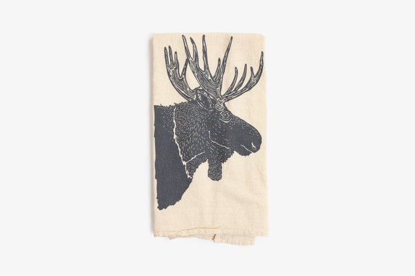 Moose Profile Tea Towel - Bird & Buffalo