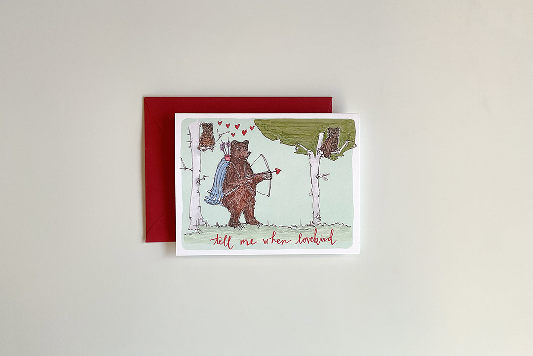UPDATED! Tell Me When Lovebird Card - Bird & Buffalo