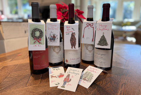 New! Wine Gift Tag Set of 8