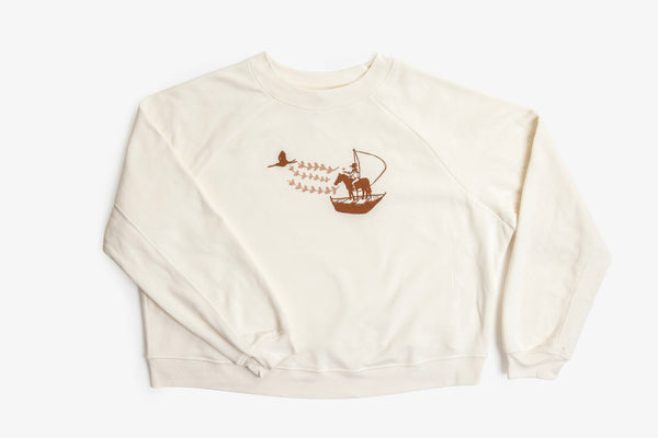 On a Boat - Womens Raglan Pullover - Bird & Buffalo