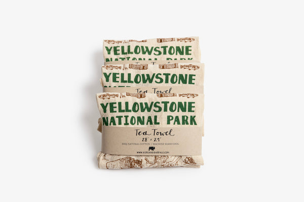 Yellowstone National Park Tea Towel