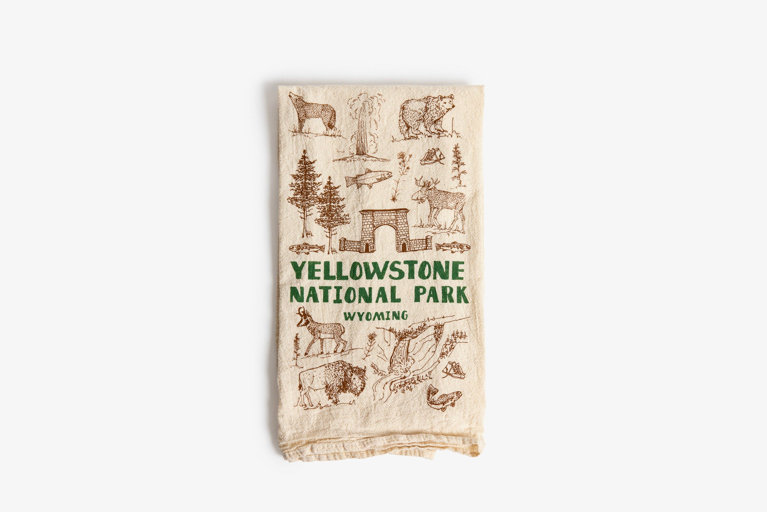 Yellowstone National Park Tea Towel