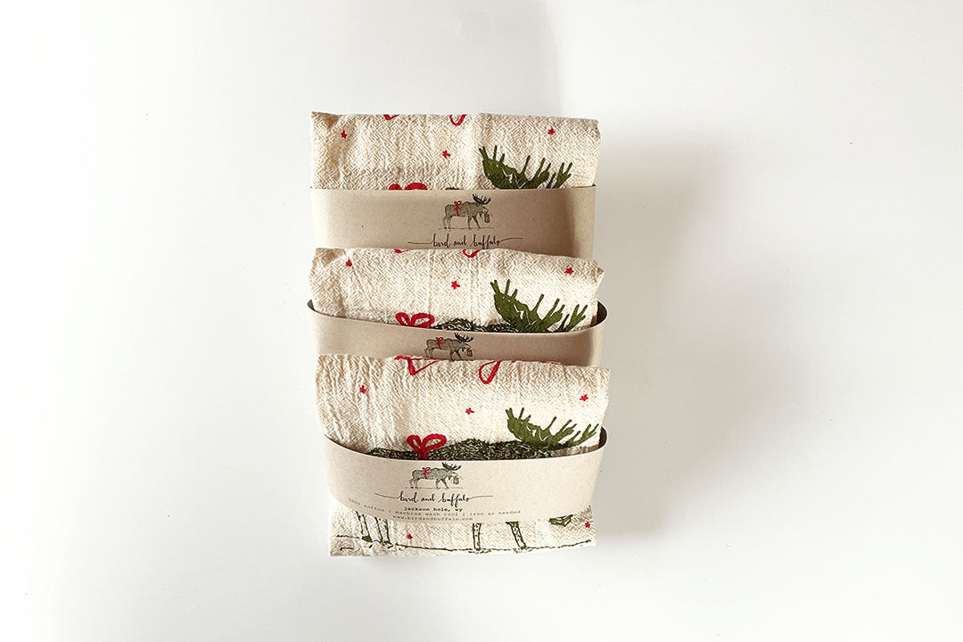 Merry Moose Tea Towel
