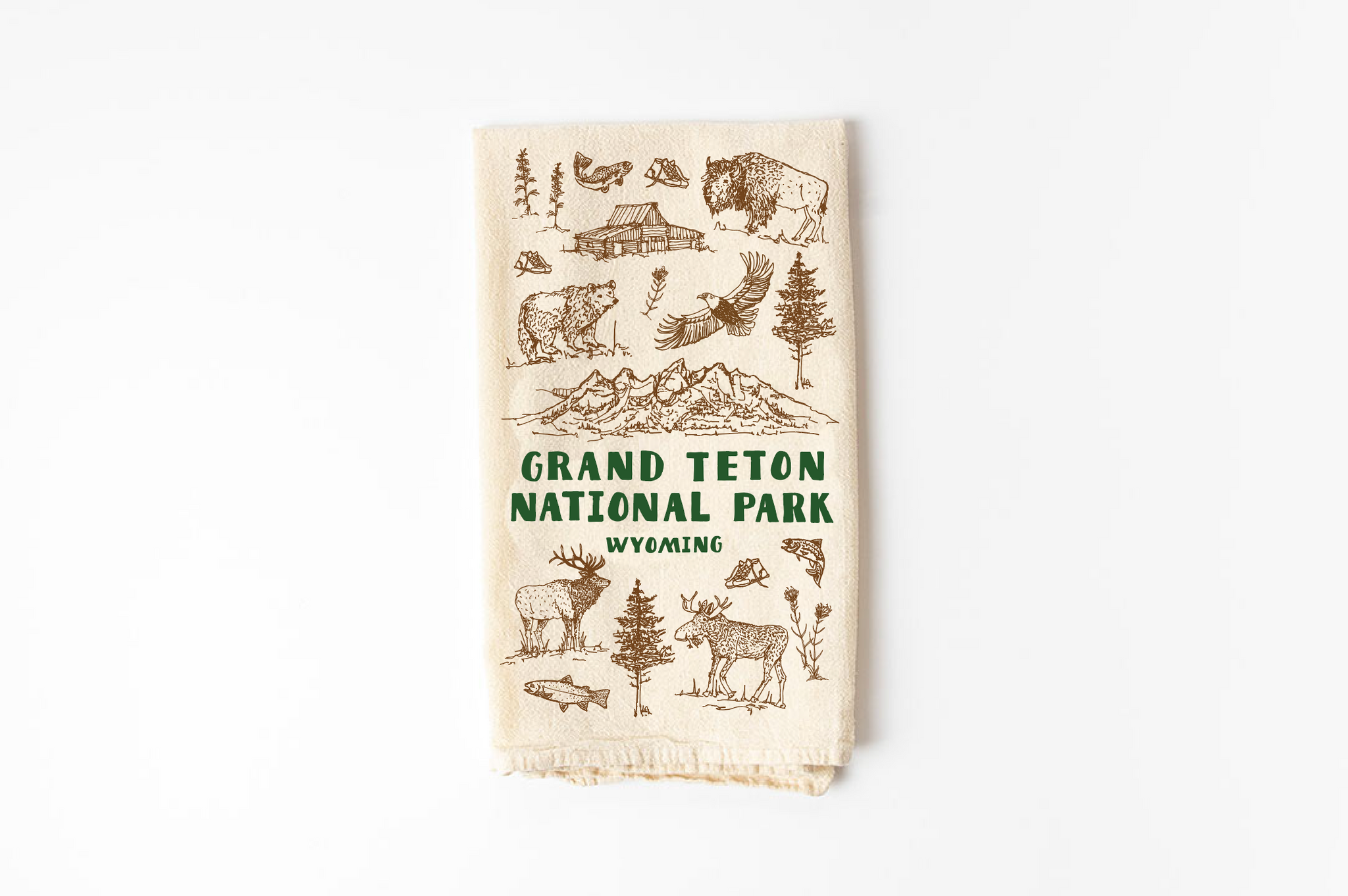 Grand Teton National Park Tea Towel - PRESALE - Bird & Buffalo