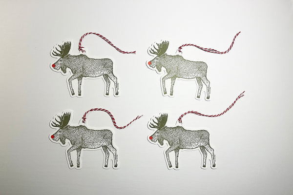 Letterpress - Red Nose Moose