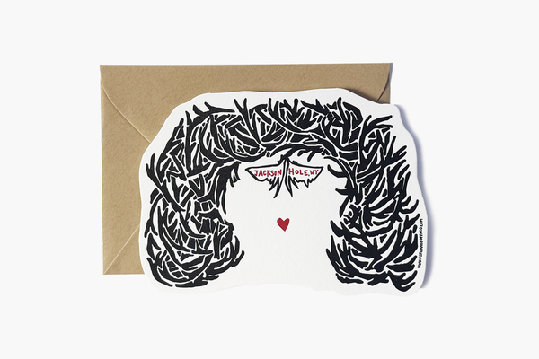 Antler Arch Letterpress Card - Bird & Buffalo