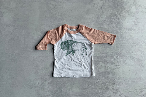Bison Fur Kid's Baseball Shirt