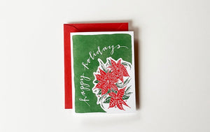 Poinsettia Happy Holiday Card