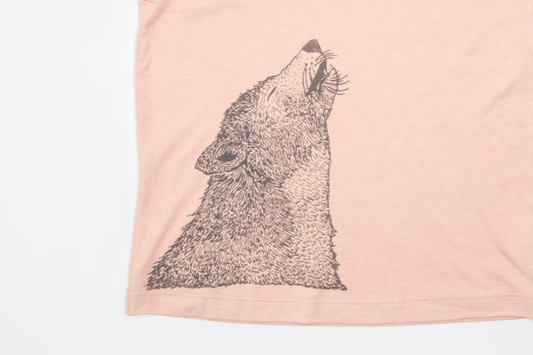 Wolf Kid's Shirt Peach - Bird & Buffalo