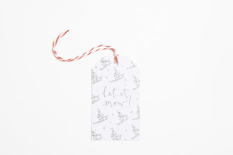 Foil Gift Tag - Let It Snow - Bird & Buffalo