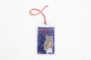 Gift Tag - Sending My Love Owl - Bird & Buffalo