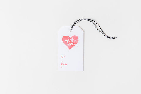 Gift Tag - With Love Heart
