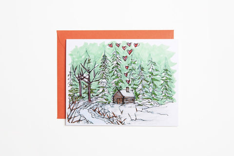 Greeting Card - Cabin in the Woods - Bird & Buffalo