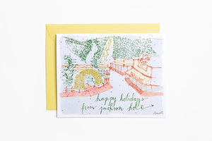 Greeting Card - Happy Holidays from Jackson Hole - Bird & Buffalo