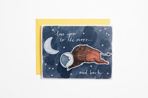 Greeting Card - Space Bison - Bird & Buffalo