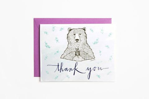 Greeting Card - Thank You Bear - Bird & Buffalo
