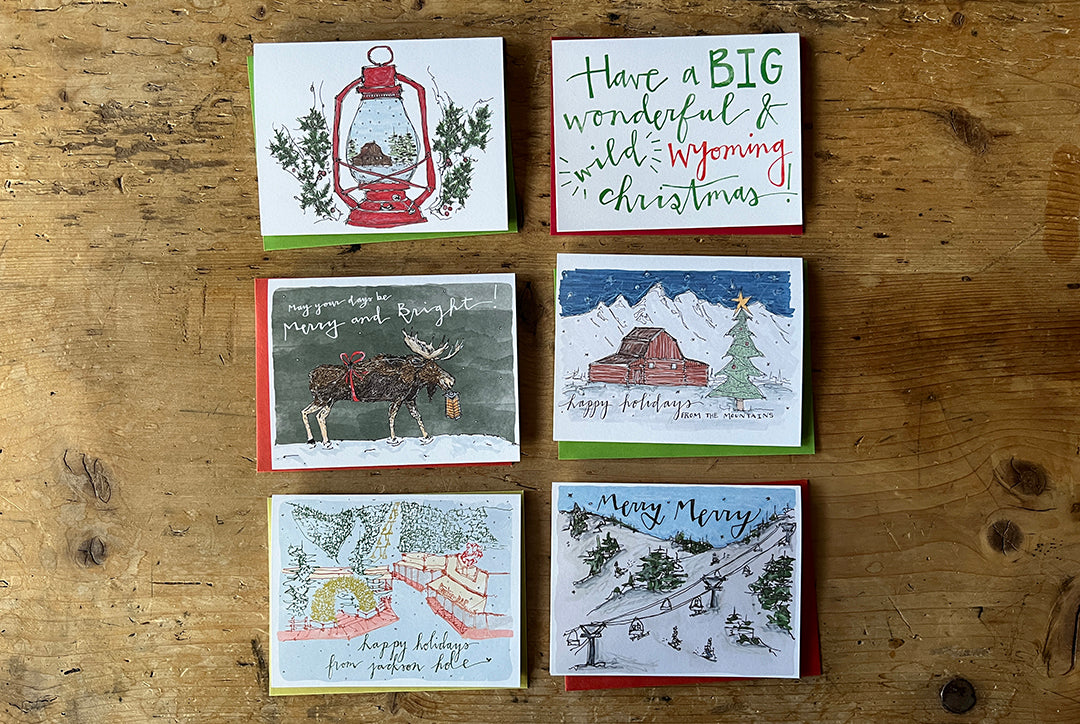 Wyoming Holiday Set of 6 Cards