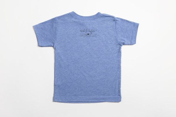 Jackson Hole Logo Kid's Shirt Blue - Bird & Buffalo